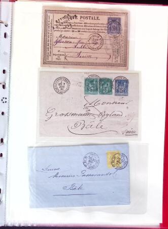 1876-1898 Belle collection en 4 classeurs de lettres