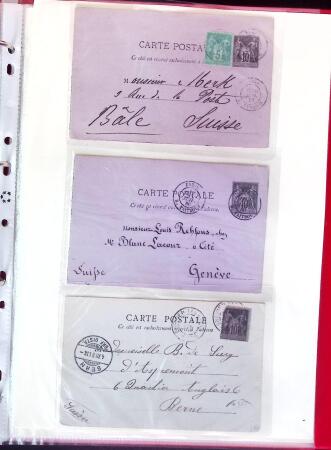 1876-1898 Belle collection en 4 classeurs de lettres