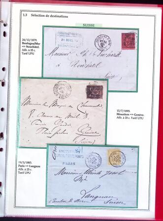 1876-1898 Belle collection en 4 classeurs de lettres