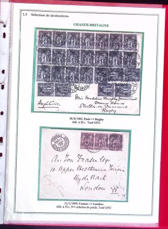 1876-1898 Belle collection en 4 classeurs de lettres