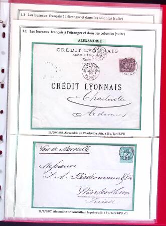 1876-1898 Belle collection en 4 classeurs de lettres