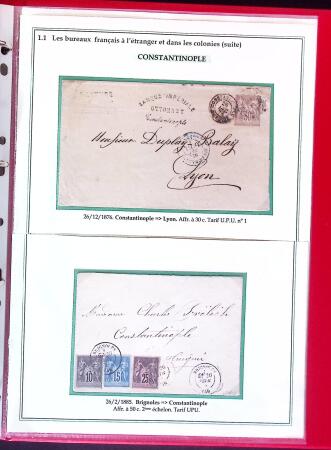 1876-1898 Belle collection en 4 classeurs de lettres