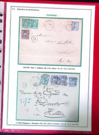 1876-1898 Belle collection en 4 classeurs de lettres