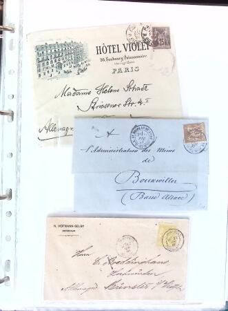 1876-1898 Belle collection en 4 classeurs de lettres