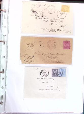 1876-1898 Belle collection en 4 classeurs de lettres