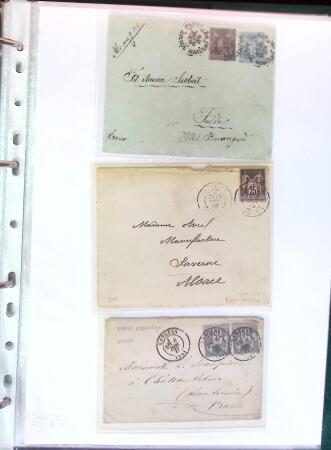 1876-1898 Belle collection en 4 classeurs de lettres