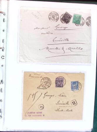 1876-1898 Belle collection en 4 classeurs de lettres