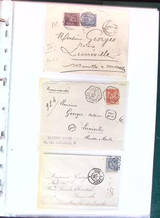 1876-1898 Belle collection en 4 classeurs de lettres
