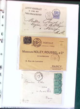 1876-1898 Belle collection en 4 classeurs de lettres