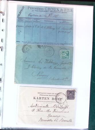 1876-1898 Belle collection en 4 classeurs de lettres