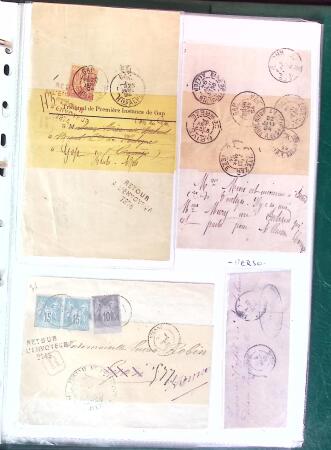 1876-1898 Belle collection en 4 classeurs de lettres