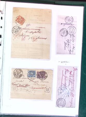 1876-1898 Belle collection en 4 classeurs de lettres