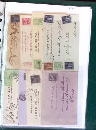 1876-1898 Belle collection en 4 classeurs de lettres