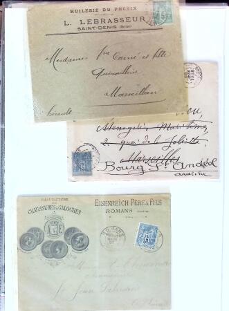 1876-1898 Belle collection en 4 classeurs de lettres