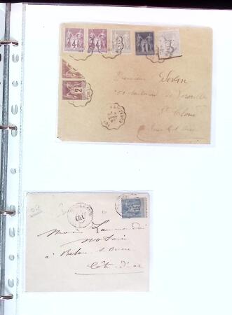 1876-1898 Belle collection en 4 classeurs de lettres