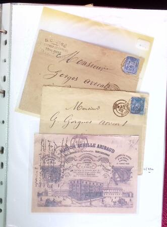 1876-1898 Belle collection en 4 classeurs de lettres