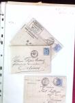 1876-1898 Belle collection en 4 classeurs de lettres