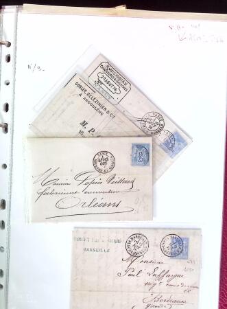 1876-1898 Belle collection en 4 classeurs de lettres