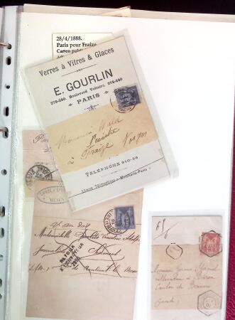 1876-1898 Belle collection en 4 classeurs de lettres