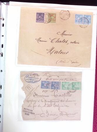 1876-1898 Belle collection en 4 classeurs de lettres