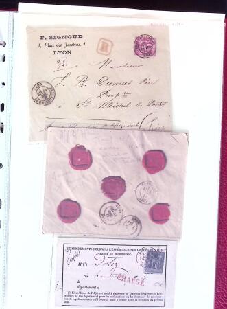 1876-1898 Belle collection en 4 classeurs de lettres
