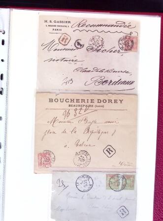 1876-1898 Belle collection en 4 classeurs de lettres