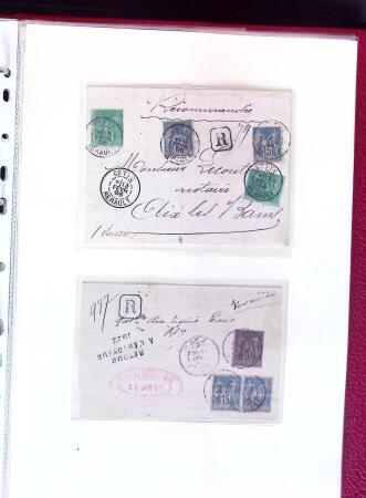 1876-1898 Belle collection en 4 classeurs de lettres