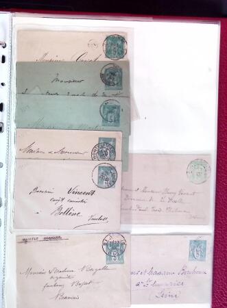 1876-1898 Belle collection en 4 classeurs de lettres