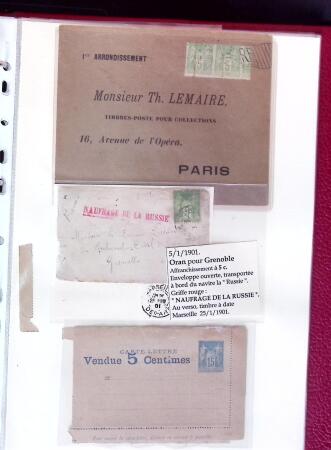1876-1898 Belle collection en 4 classeurs de lettres