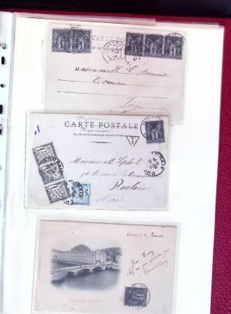1876-1898 Belle collection en 4 classeurs de lettres