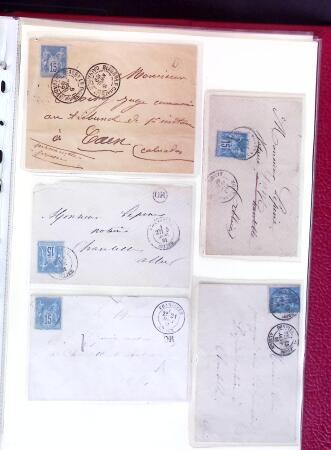 1876-1898 Belle collection en 4 classeurs de lettres