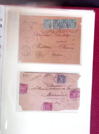 1876-1898 Belle collection en 4 classeurs de lettres