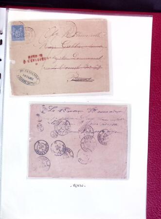 1876-1898 Belle collection en 4 classeurs de lettres