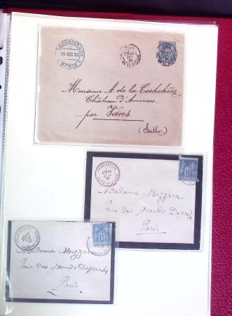1876-1898 Belle collection en 4 classeurs de lettres