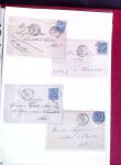 1876-1898 Belle collection en 4 classeurs de lettres