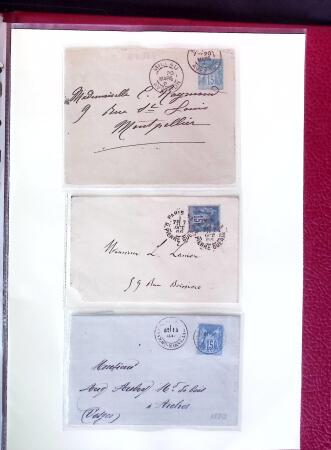 1876-1898 Belle collection en 4 classeurs de lettres