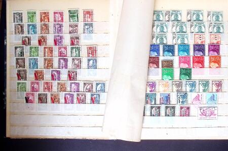 1892-1949 Old-time collection in 8 stock books & miscelleanous,
