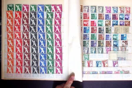 1892-1949 Old-time collection in 8 stock books & miscelleanous,