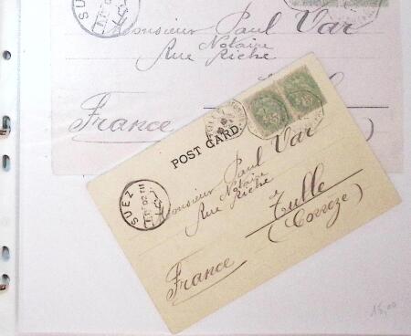 1830-1961, Ensemble de 296 cartes et lettres avec principalement