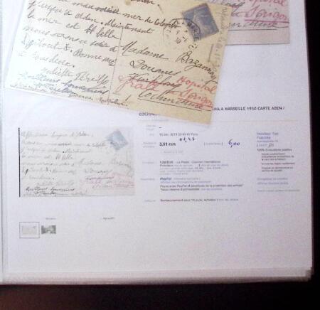 1830-1961, Ensemble de 296 cartes et lettres avec principalement