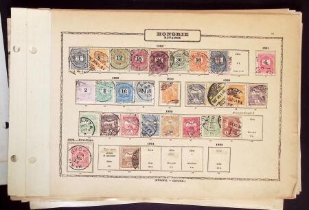 1874-1940 Old-time Hungary collection on pages, plus