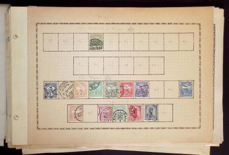 1874-1940 Old-time Hungary collection on pages, plus