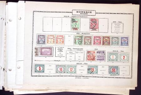 1874-1940 Old-time Hungary collection on pages, plus