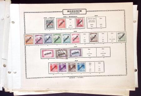 1874-1940 Old-time Hungary collection on pages, plus