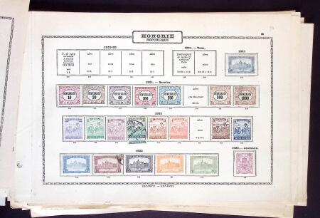 1874-1940 Old-time Hungary collection on pages, plus