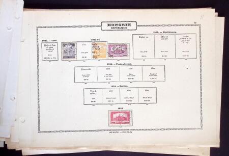 1874-1940 Old-time Hungary collection on pages, plus