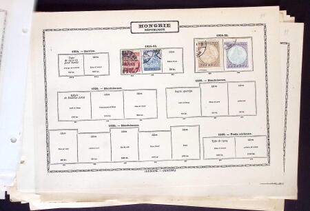 1874-1940 Old-time Hungary collection on pages, plus