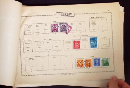 1874-1940 Old-time Hungary collection on pages, plus