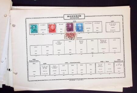 1874-1940 Old-time Hungary collection on pages, plus