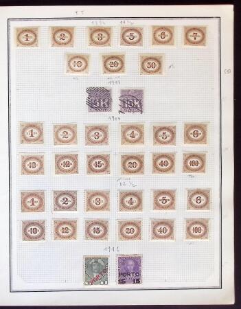 1874-1940 Old-time Hungary collection on pages, plus